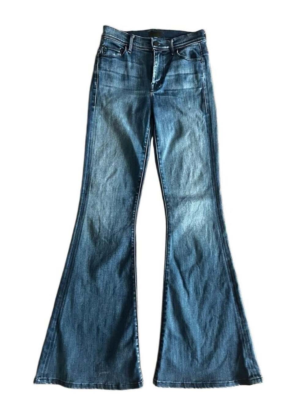 MOTHER The Super Cruiser Flare Jeans Dreamy Dark Wash Size 25 - Picture 2 of 15